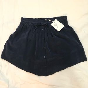 NWT! Joie Navy Silk Skirt
